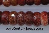 CAG1494 15.5 inches 9*18mm faceted rondelle natural fire agate beads