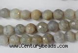 CAG1505 15.5 inches 8mm faceted round fire crackle agate beads
