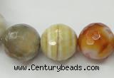 CAG1816 15.5 inches 16mm faceted round Chinese botswana agate beads