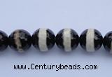 CAG1878 15.5 inches 6mm faceted round tibetan agate beads wholesale
