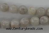 CAG1897 15.5 inches 10mm round grey agate beads wholesale