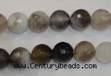 CAG2423 15.5 inches 10mm faceted round Chinese botswana agate beads