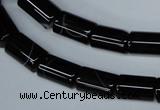 CAG2975 15.5 inches 8*14mm tube black line agate beads