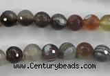 CAG3692 15.5 inches 8mm faceted round botswana agate beads wholesale