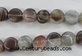 CAG3712 15.5 inches 10mm flat round botswana agate beads wholesale