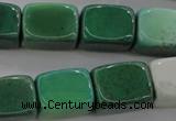 CAG3925 15.5 inches 13*18mm cuboid green grass agate beads