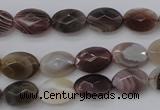 CAG3990 15.5 inches 8*12mm faceted oval botswana agate gemstone beads