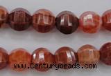 CAG4170 15.5 inches 12mm pumpkin natural fire agate beads