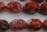 CAG4178 15.5 inches 15*20mm faceted nuggets natural fire agate beads