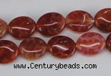 CAG4210 15.5 inches 8*10mm oval natural fire agate beads