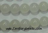 CAG4341 15.5 inches 6mm round white agate beads wholesale