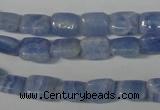 CAG4387 15.5 inches 8*10mm rectangle dyed blue lace agate beads