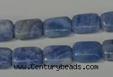 CAG4388 15.5 inches 10*14mm rectangle dyed blue lace agate beads