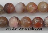 CAG4473 15.5 inches 10mm faceted round pink botswana agate beads