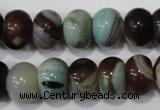 CAG4592 15.5 inches 10*14mm rondelle agate beads wholesale