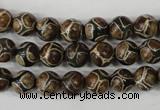 CAG4735 15 inches 8mm round tibetan agate beads wholesale