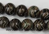 CAG4754 15 inches 14mm round tibetan agate beads wholesale