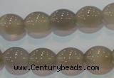 CAG5256 15.5 inches 10*12mm rice Brazilian grey agate beads