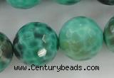 CAG5317 15.5 inches 20mm faceted round peafowl agate gemstone beads