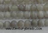 CAG5320 15.5 inches 4mm round grey line agate beads wholesale