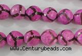 CAG5348 15.5 inches 10mm faceted round tibetan agate beads wholesale