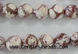 CAG5353 15.5 inches 10mm faceted round tibetan agate beads wholesale