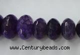 CAG5414 8*12mm – 13*22mm faceted rondelle dragon veins agate beads