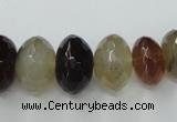 CAG5418 8*12mm – 13*22mm faceted rondelle dragon veins agate beads
