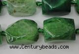 CAG5512 15.5 inches 16*17*22mm faceted nuggets agate beads