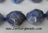 CAG5516 15.5 inches 18*22mm faceted nuggets agate gemstone beads