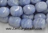 CAG556 16 inches 13*18mm freeform blue agate beads wholesale