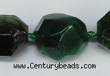 CAG5609 15 inches 22*25mm faceted nuggets agate gemstone beads