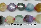 CAG5618 15 inches 10*12mm faceted nuggets agate gemstone beads