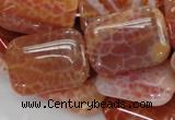 CAG571 15.5 inches 30*40mm rectangle natural fire agate beads