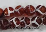 CAG6200 15 inches 8mm faceted round tibetan agate gemstone beads