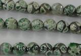 CAG6409 15 inches 8mm faceted round tibetan agate gemstone beads