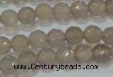 CAG6536 15.5 inches 6mm faceted round Brazilian grey agate beads