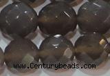 CAG6540 15.5 inches 18mm faceted round Brazilian grey agate beads