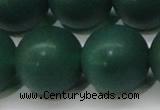 CAG6575 15.5 inches 20mm round matte green agate beads wholesale