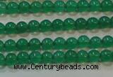 CAG6601 15.5 inches 2mm round green agate gemstone beads