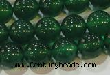 CAG6606 15.5 inches 10mm round green agate gemstone beads