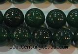 CAG6607 15.5 inches 12mm round green agate gemstone beads