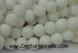 CAG706 15.5 inches 8mm round white agate gemstone beads wholesale