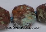 CAG7065 15.5 inches 16*25mm faceted nuggets ocean agate beads