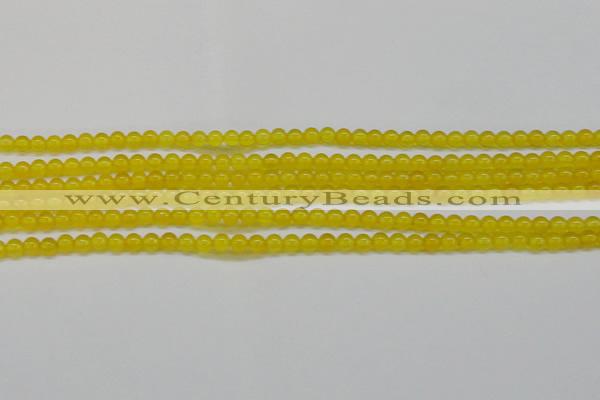 CAG7100 15.5 inches 4mm round yellow agate gemstone beads