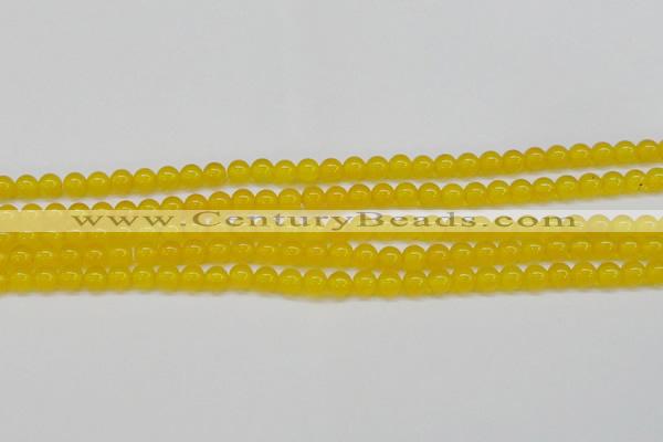 CAG7101 15.5 inches 6mm round yellow agate gemstone beads