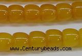 CAG7115 15.5 inches 10*12mm apple-shaped yellow agate gemstone beads