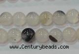 CAG7141 15.5 inches 6mm round Montana agate gemstone beads