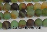 CAG7167 15.5 inches 6mm round matte rainbow agate gemstone beads