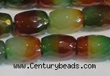 CAG7180 15.5 inches 12*16mm drum rainbow agate gemstone beads